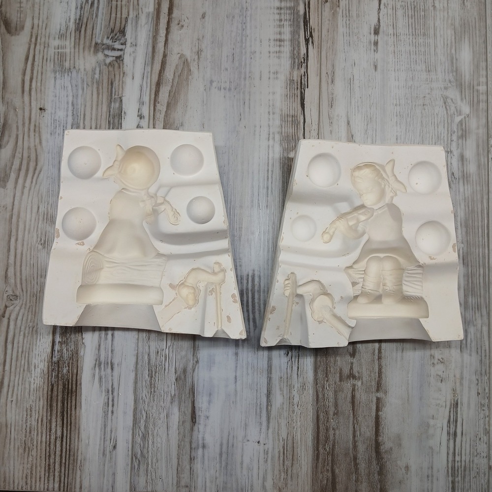 Vintage Kentucky Mold Co K-147 Humble Figurine Girl Violin Ceramic Slip Mold‎